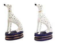 A Pair of Fitz & Floyd Porcelain Models of Dalmatians Height 8 1/2 inches. — 20TH CENTURY