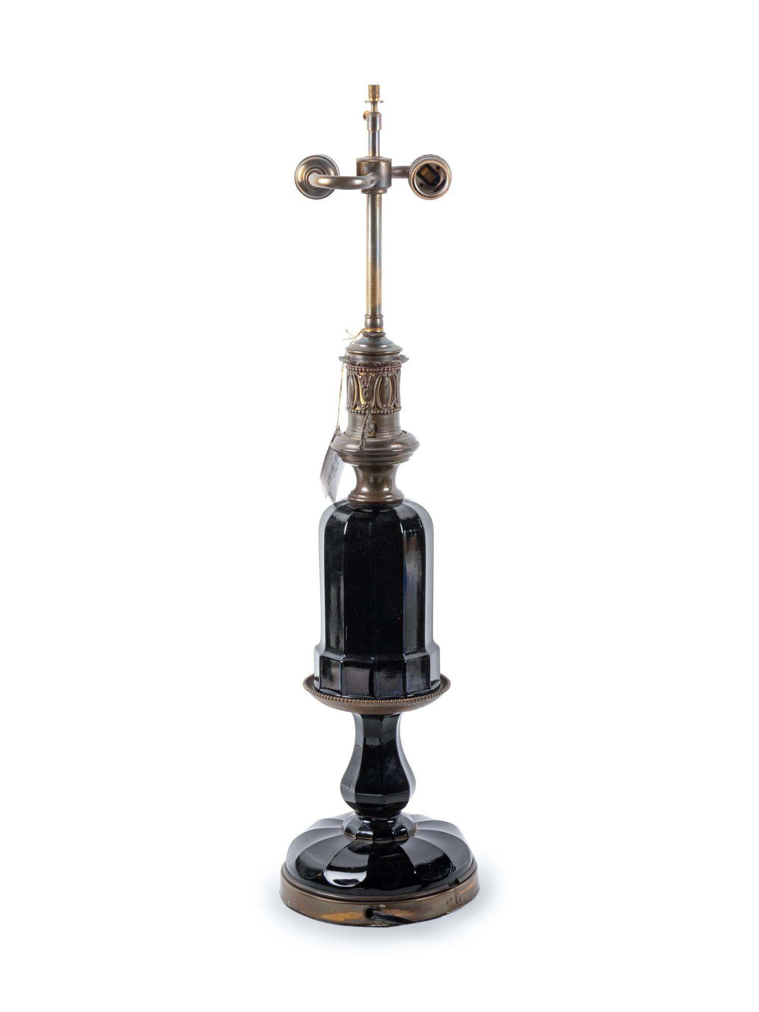 A French Glass Table Lamp