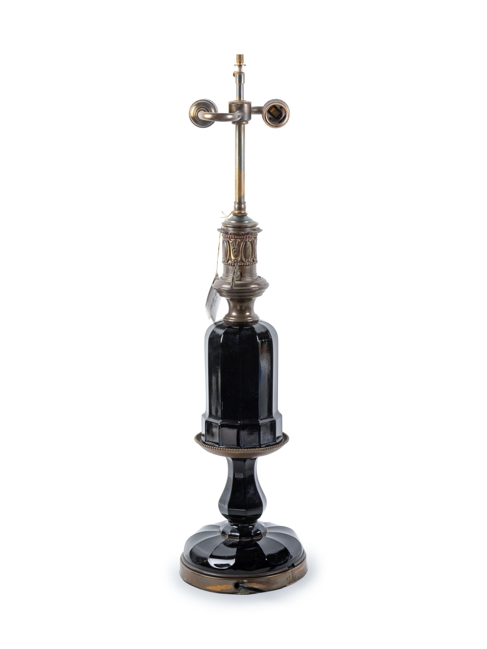 A French Glass Table Lamp
