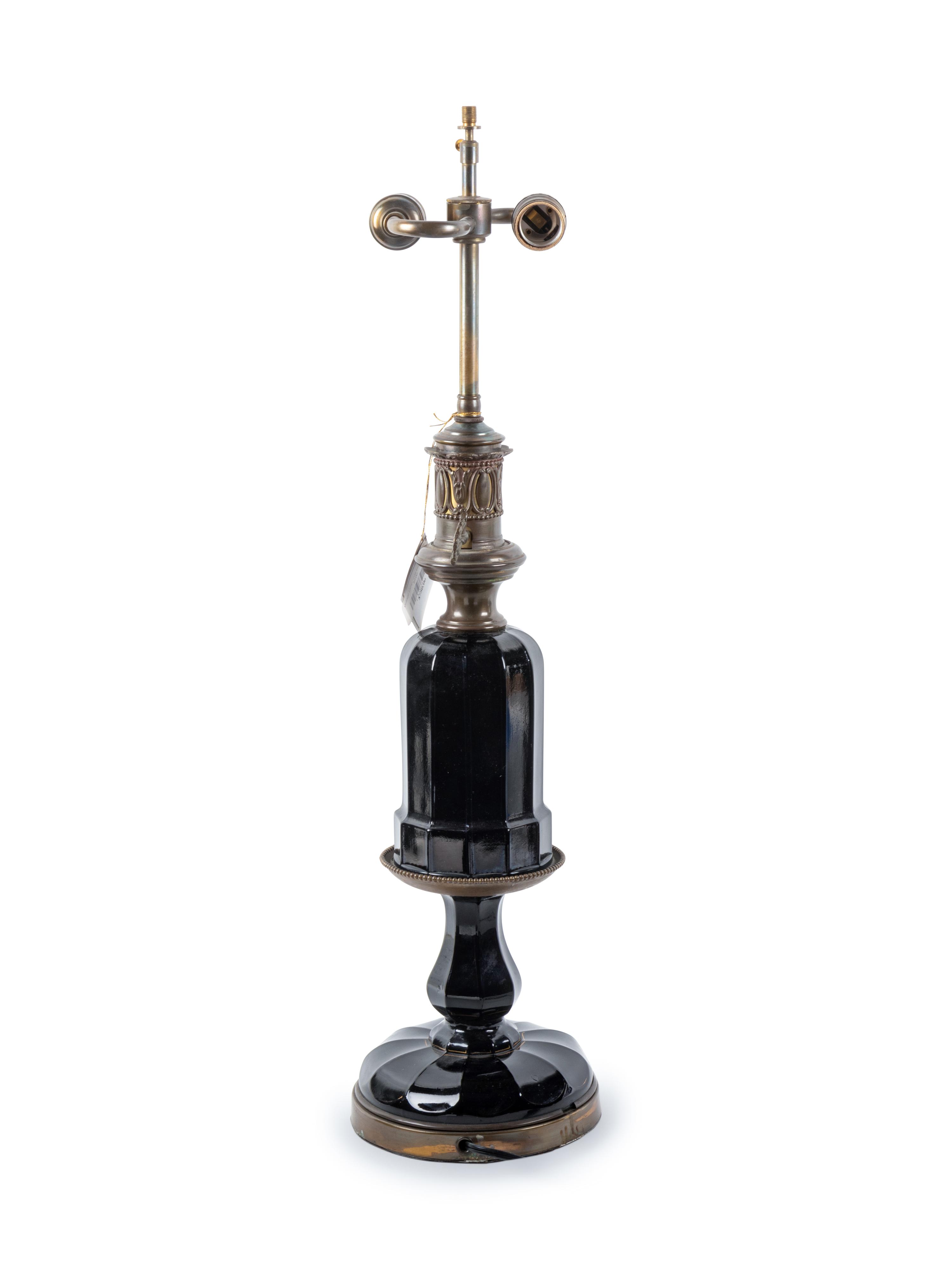 A French Glass Table Lamp