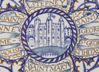 A Pair of Wedgwood Louise Powell Decorated Tea Tiles, UK, circa 1927