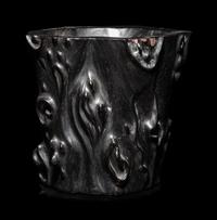 A Chinese Carved Hardwood Brushpot, Bitong
