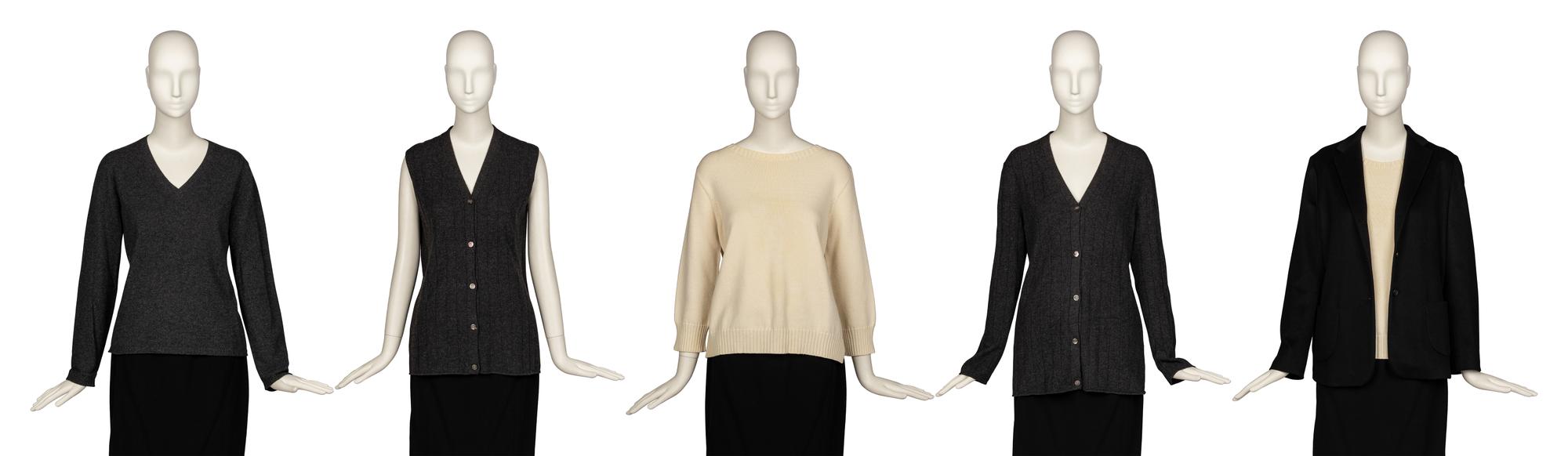Five Designer Items; Three Hermès Knits, The Row Knit, One Jil Sander Jacket