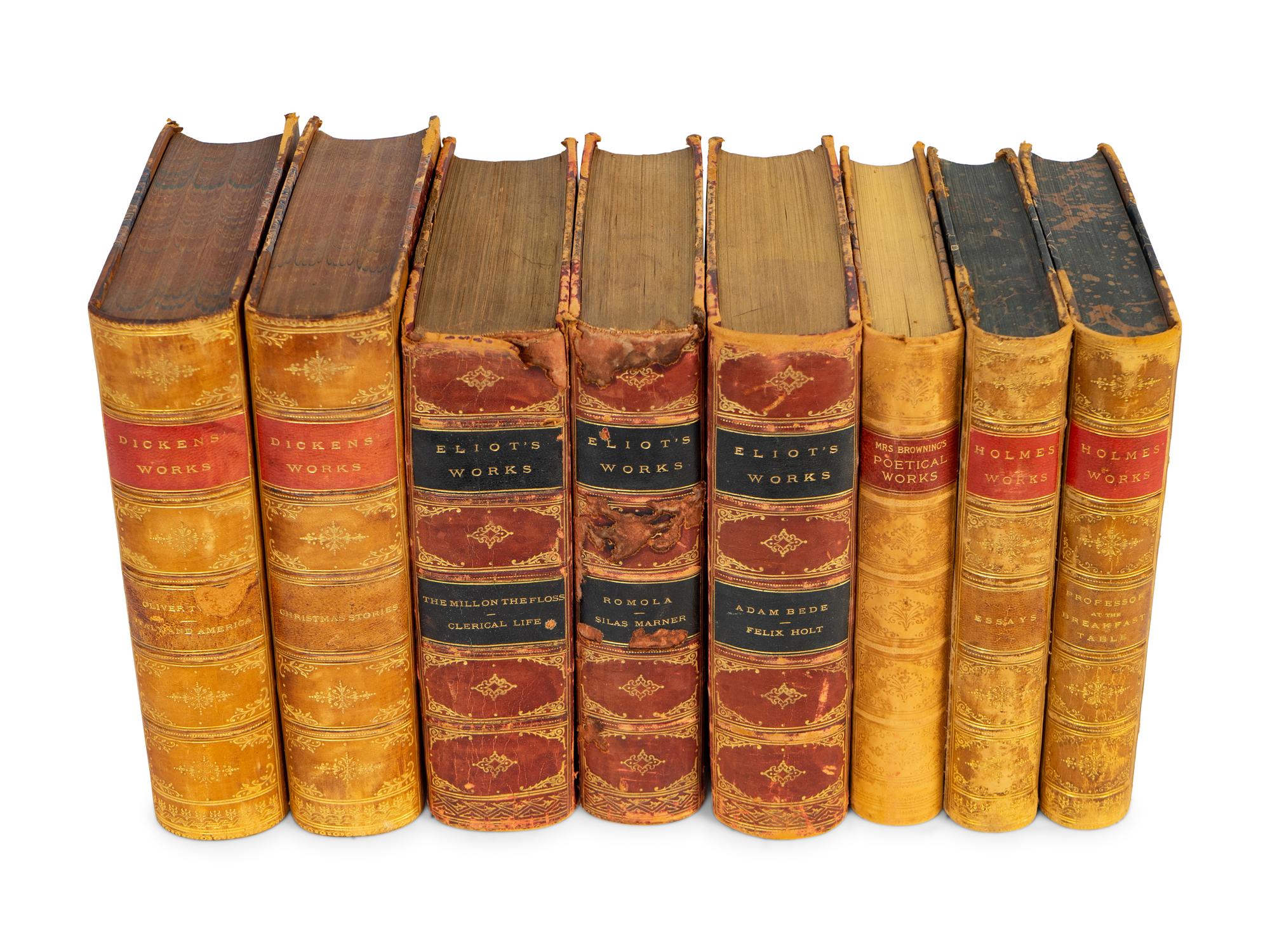 A Collection of Decorativlely Bound Leather Books