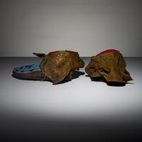 Apsáalooke [Crow] Beaded Hide Soft-Soled Moccasins