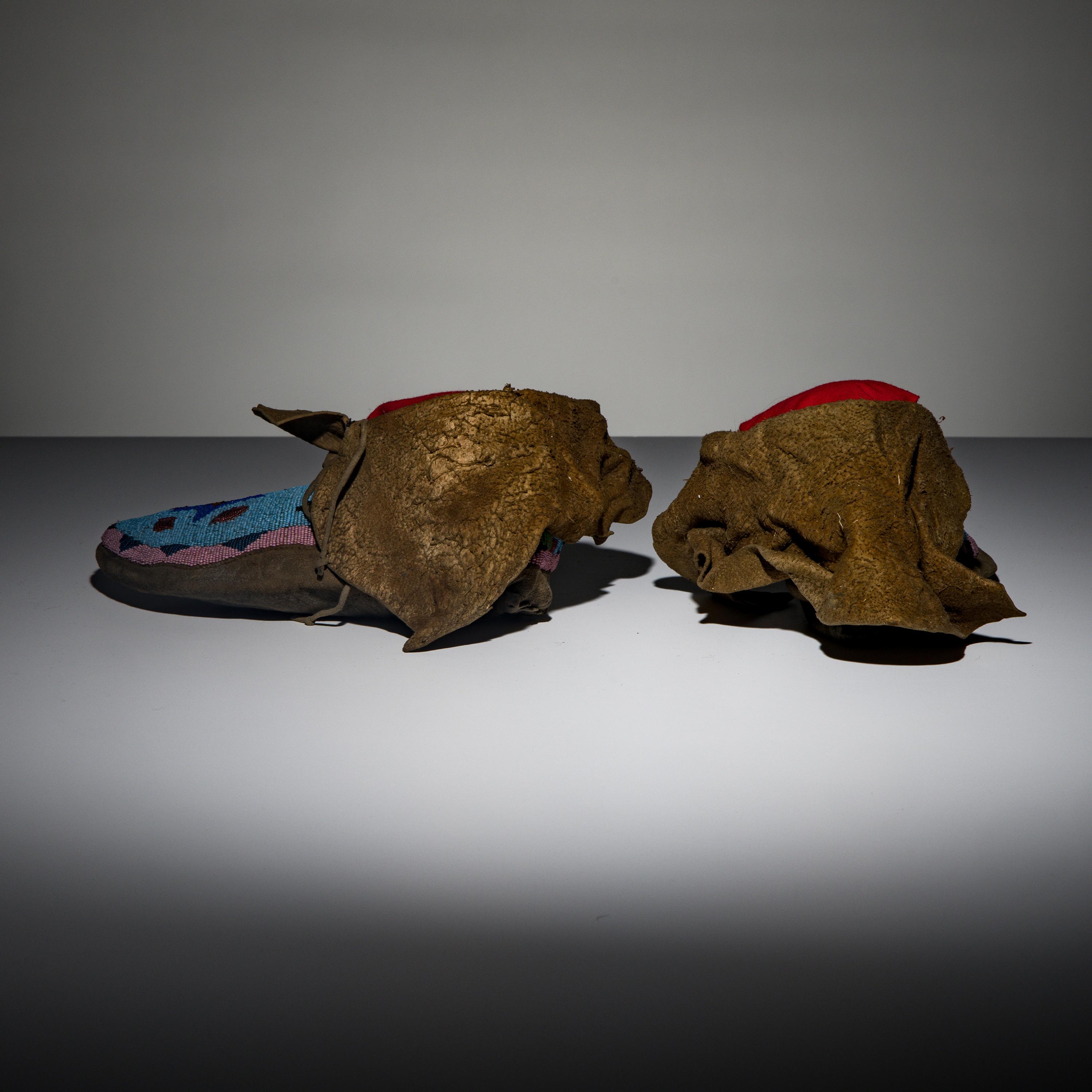Apsáalooke [Crow] Beaded Hide Soft-Soled Moccasins