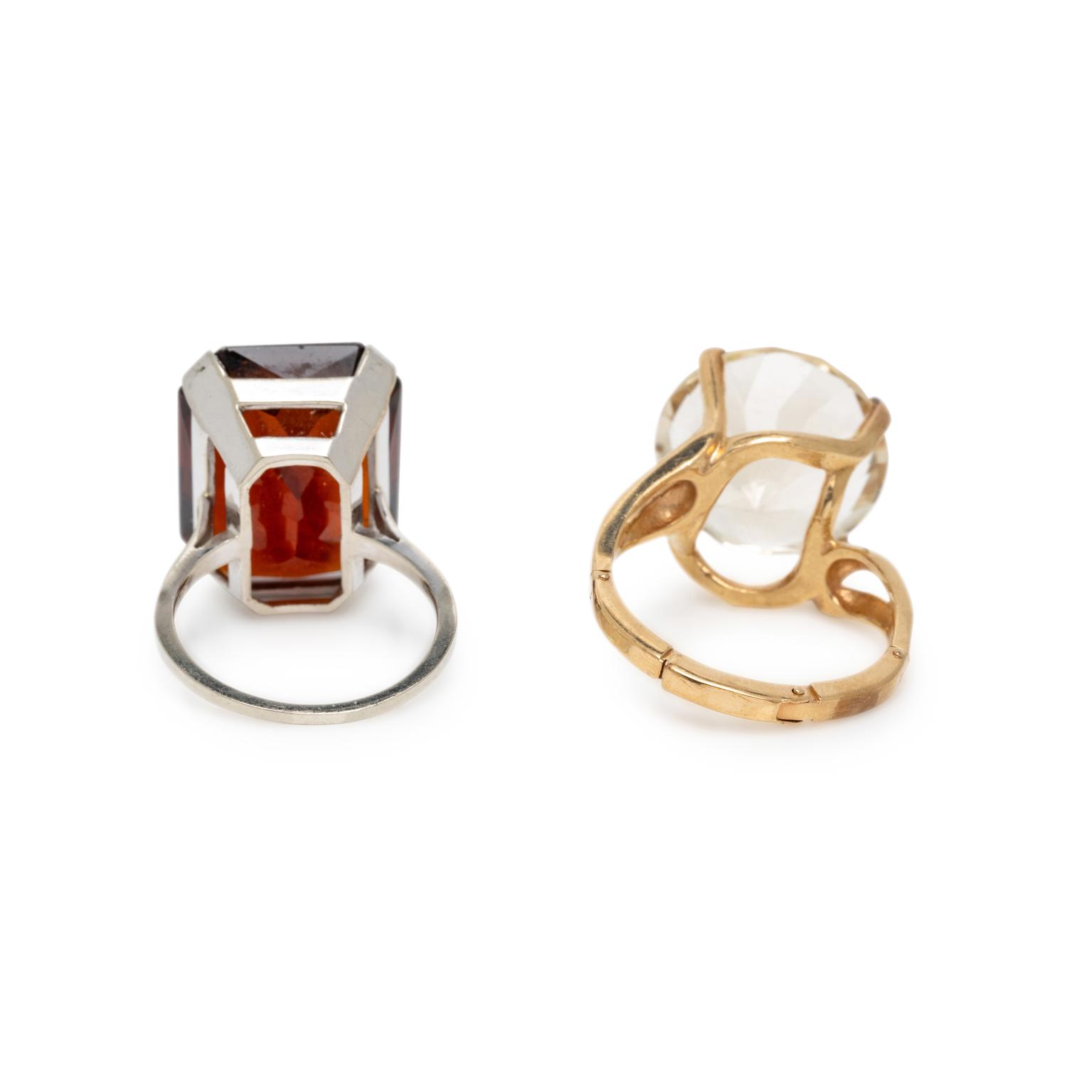 COLLECTION OF GEMSTONE RINGS