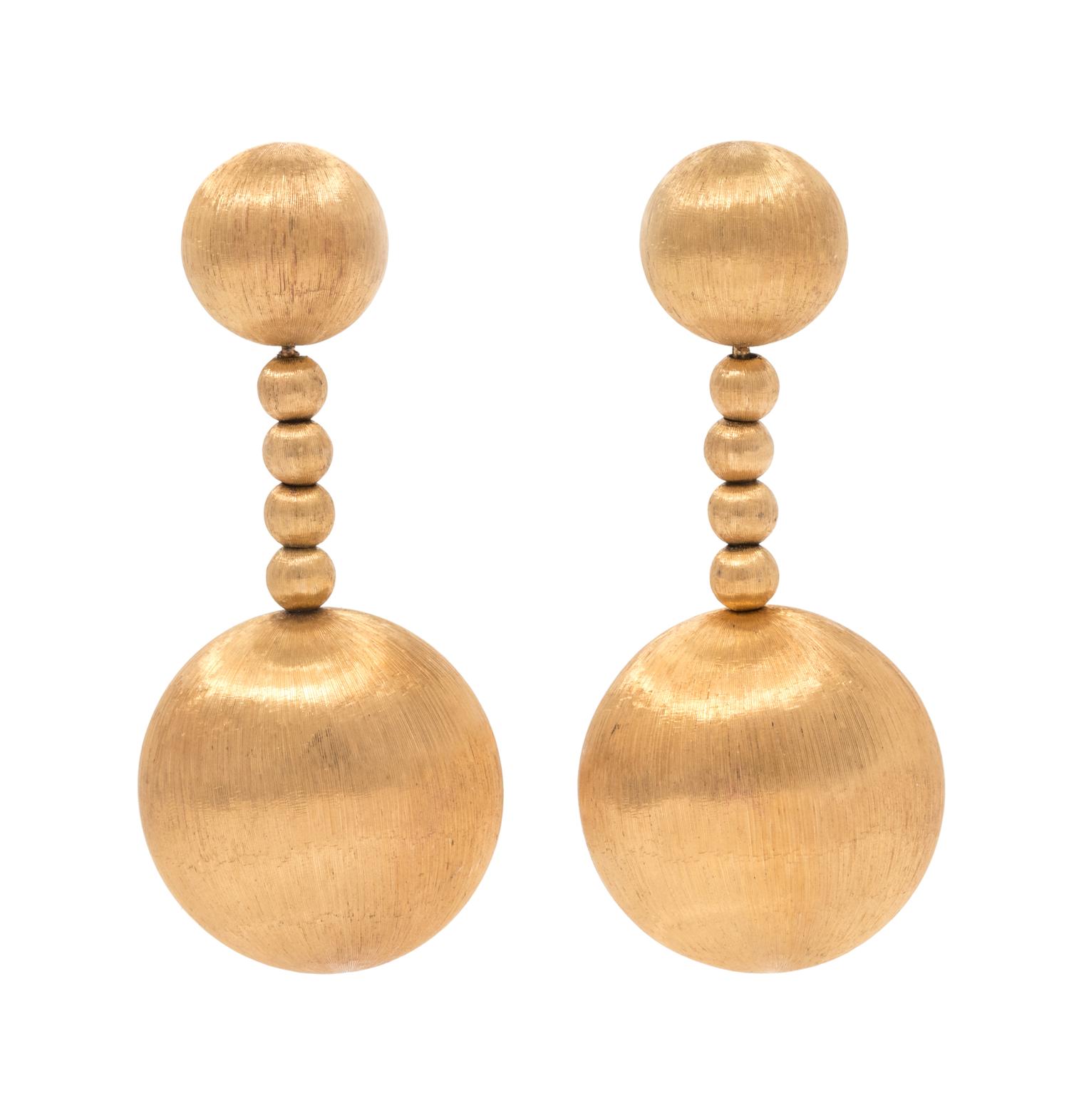 A Pair of 18 Karat Yellow Gold 'Macri' Earclips, Buccellati, 15.60 dwts.