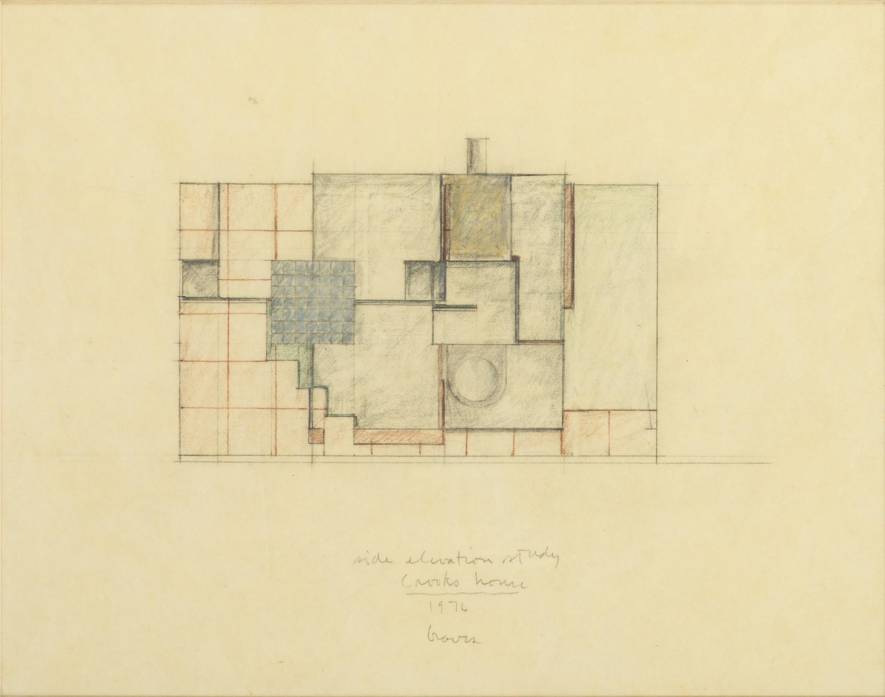 Group of 8 Architectural Drawings from The Crooks' House, 1976