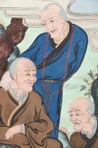 A Set of Four Chinese Export Paintings of Luohans