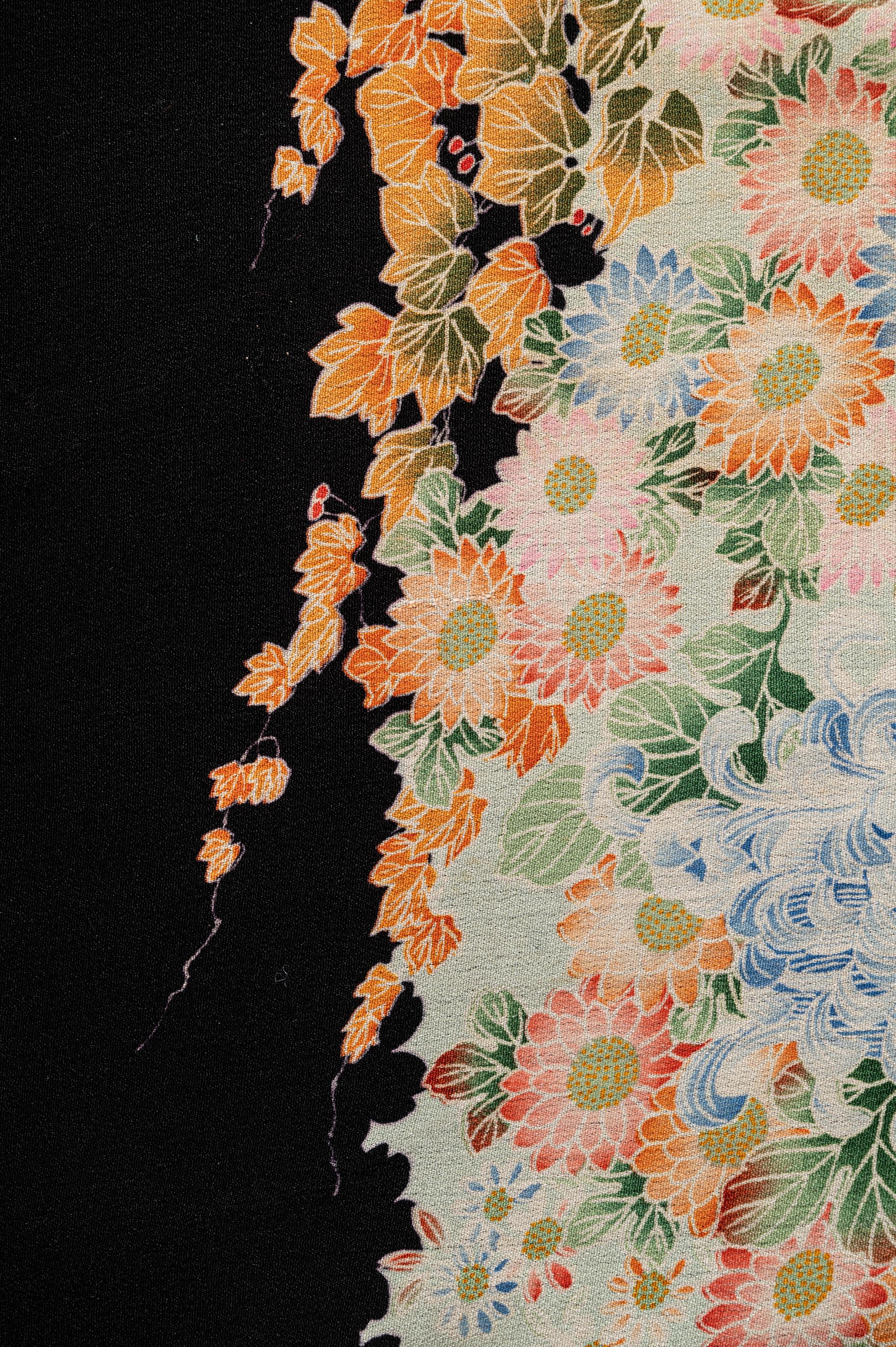 Two Japanese Silk Kimonos