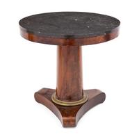 An Empire Style Mahogany and Marble-Top Center Table