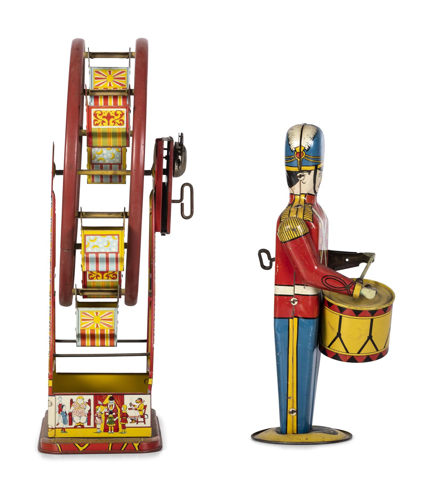 Two American Tin Windup Toys
