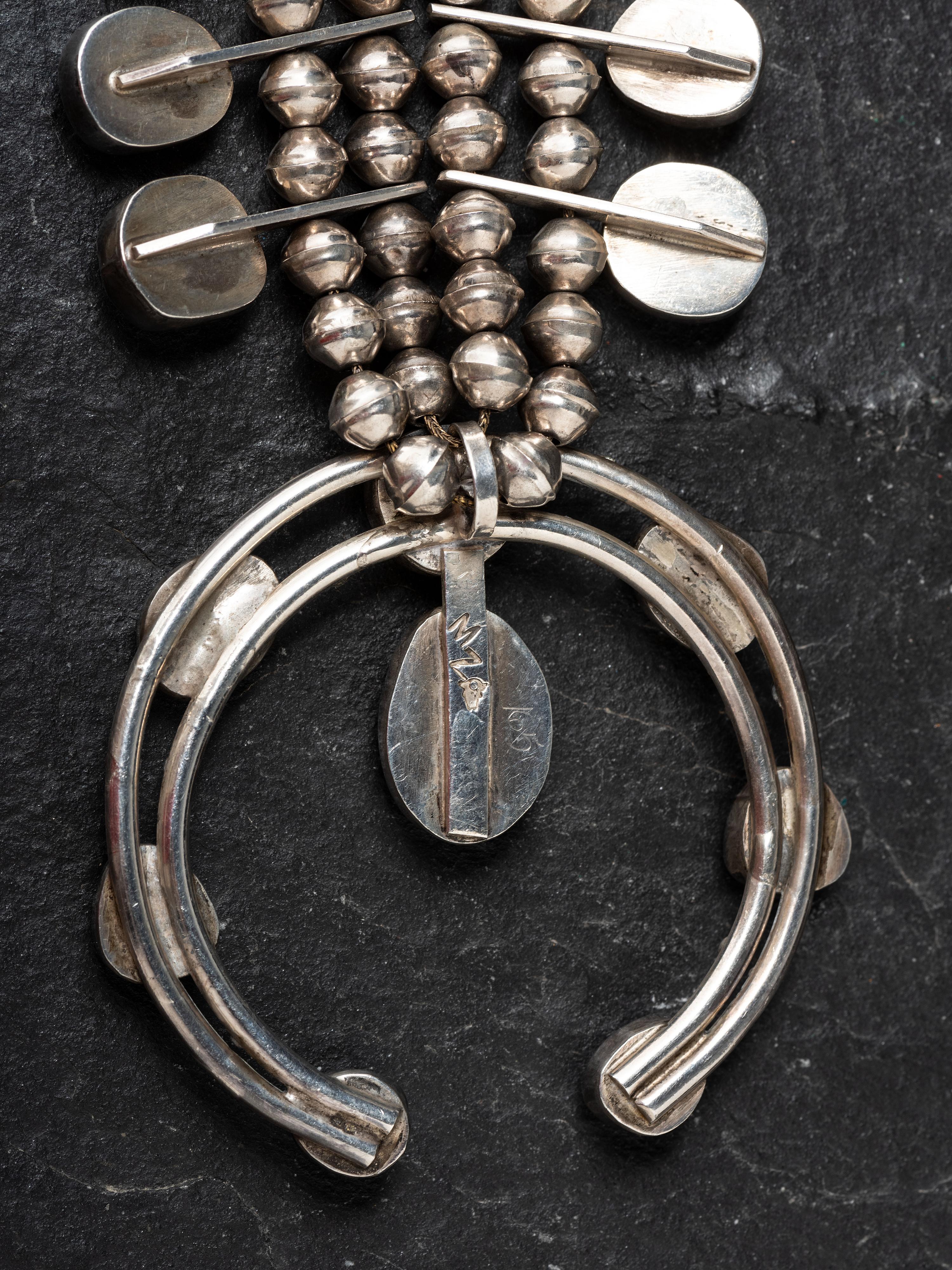 Southwestern-style Silver and Turquoise Necklace