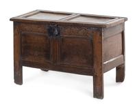 A Charles II Carved Oak Blanket Chest