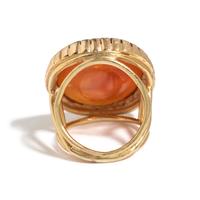 A Neoclassical Gold and Carnelian Finger Ring with a Portrait Head of Socrates