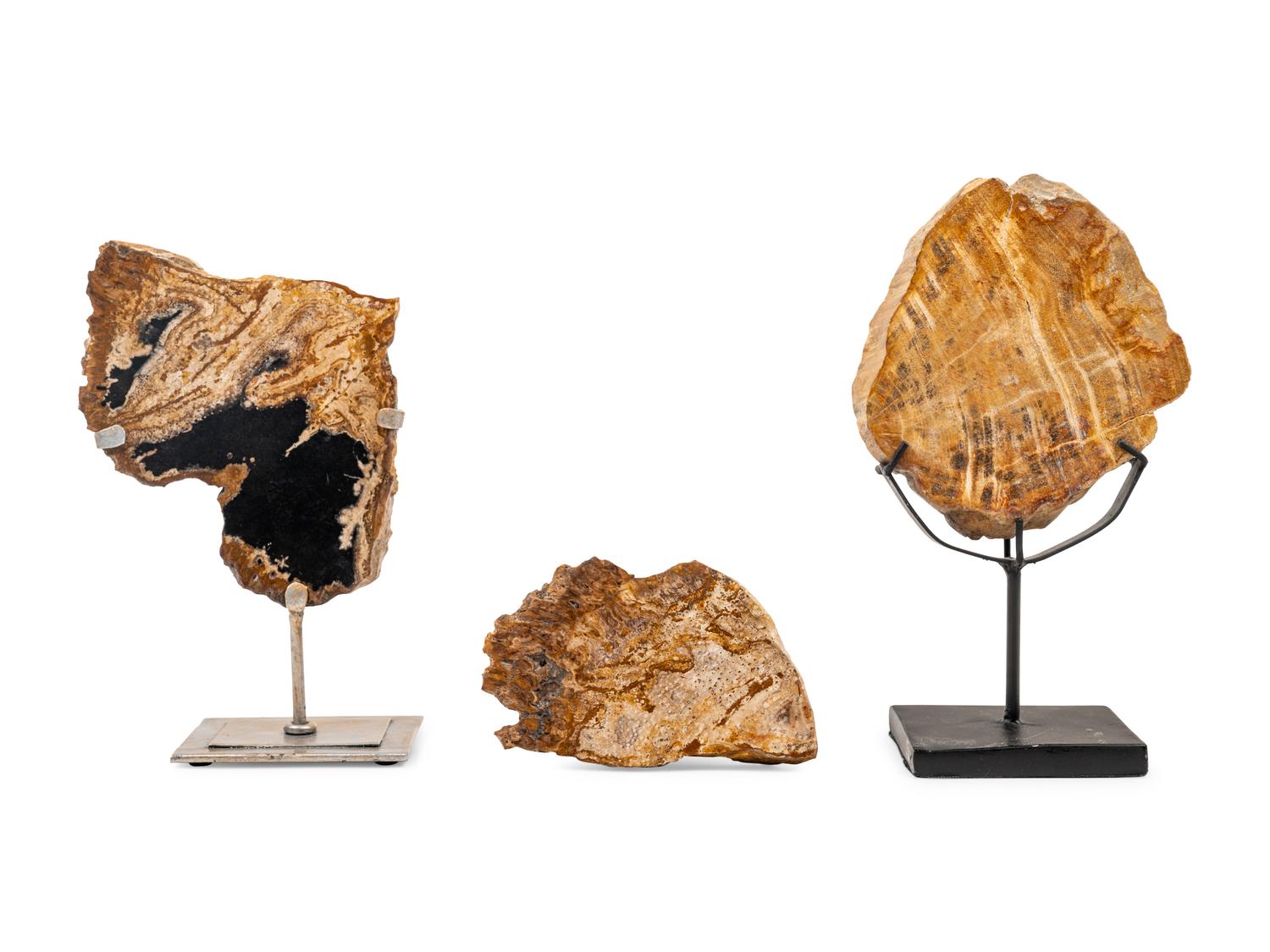 Three Agate Specimen Table Ornaments
