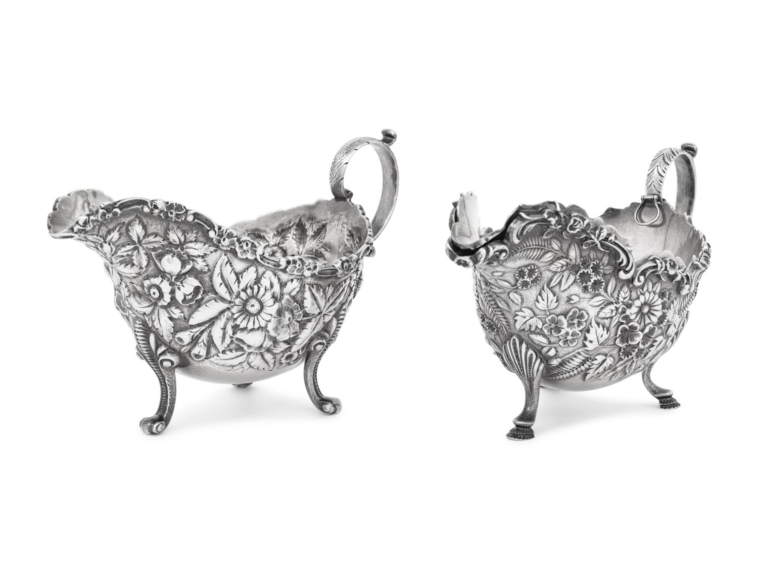 Two American Silver Sauce Boats