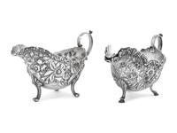 Two American Silver Sauce Boats