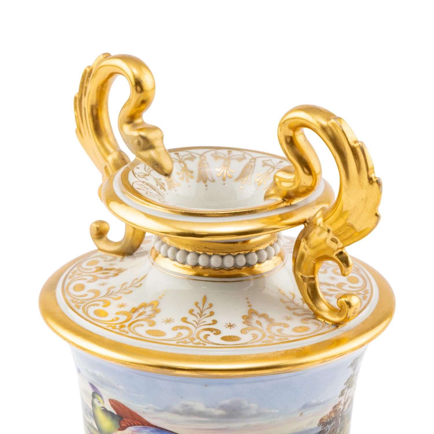 A Flight, Barr and Barr Porcelain Topographical Urn