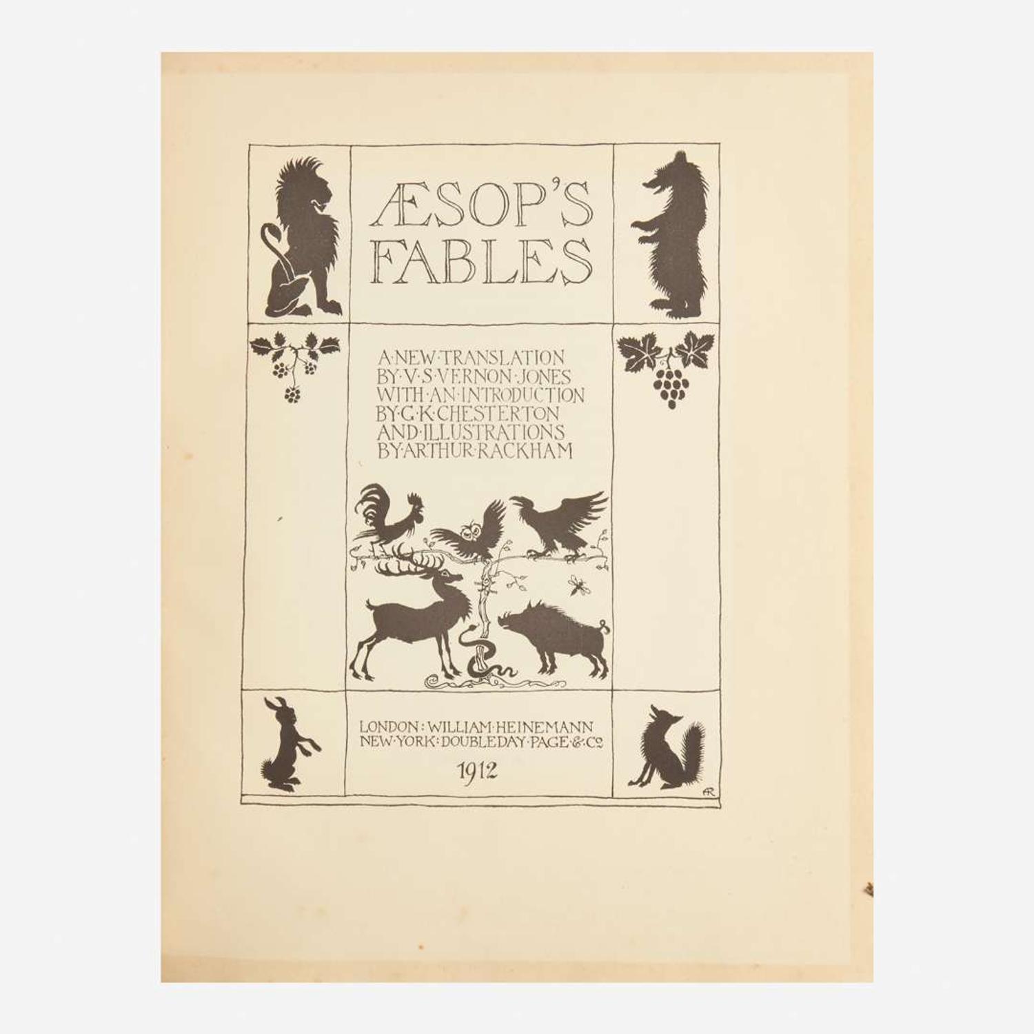 [Children's & Illustrated] [Rackham, Arthur] Aesop Aesop's Fables