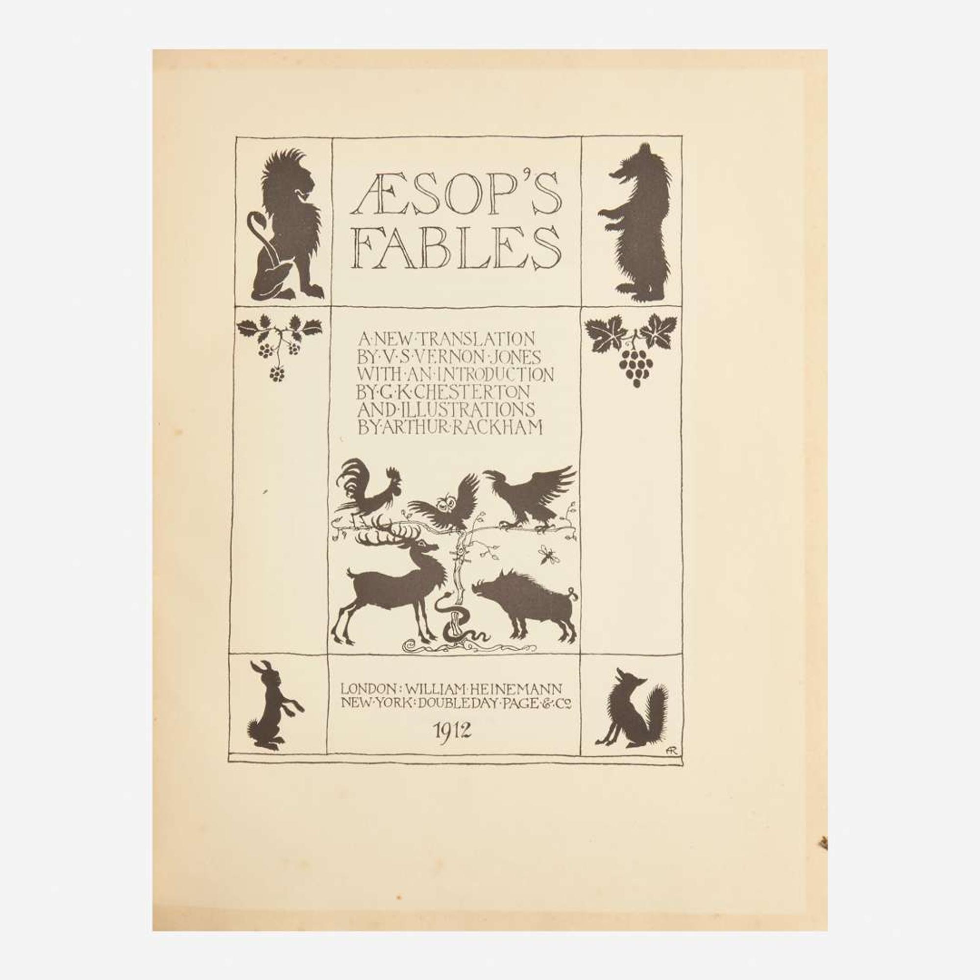 [Children's & Illustrated] [Rackham, Arthur] Aesop Aesop's Fables