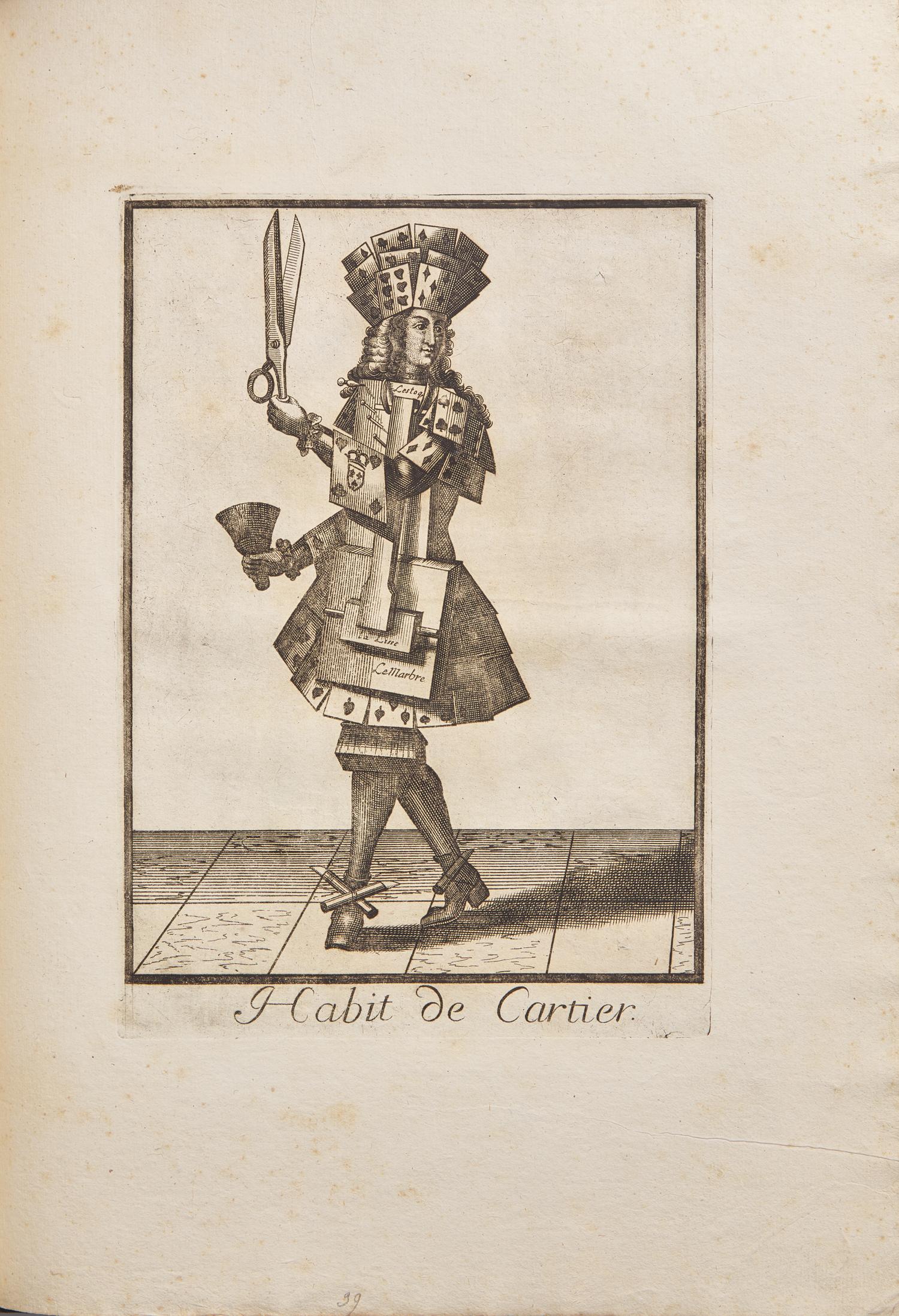 [Plate Books] (Larmessin, Nicolas de, II). Les Costumes Grotesques et les Métiers