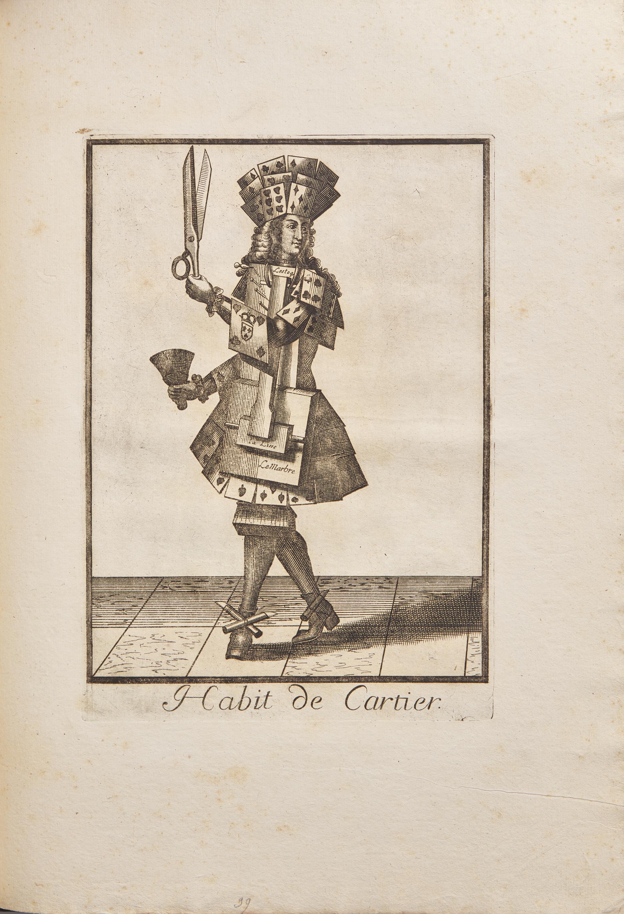 [Plate Books] (Larmessin, Nicolas de, II). Les Costumes Grotesques et les Métiers