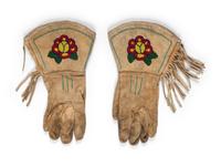 Plateau Beaded Hide Gauntlets