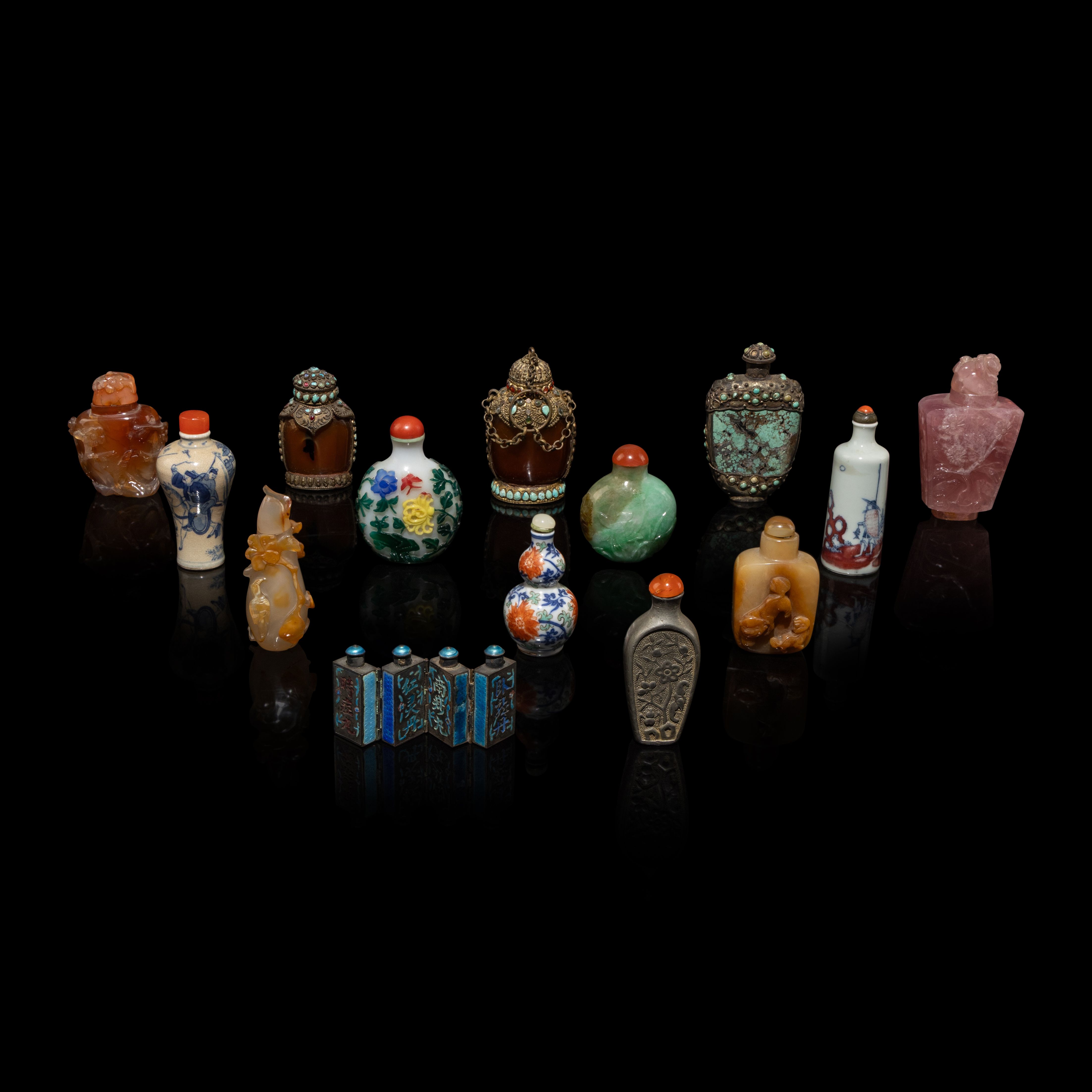 Fifteen Chinese Snuff Bottles, Late 19th-Early 20th | Freeman's