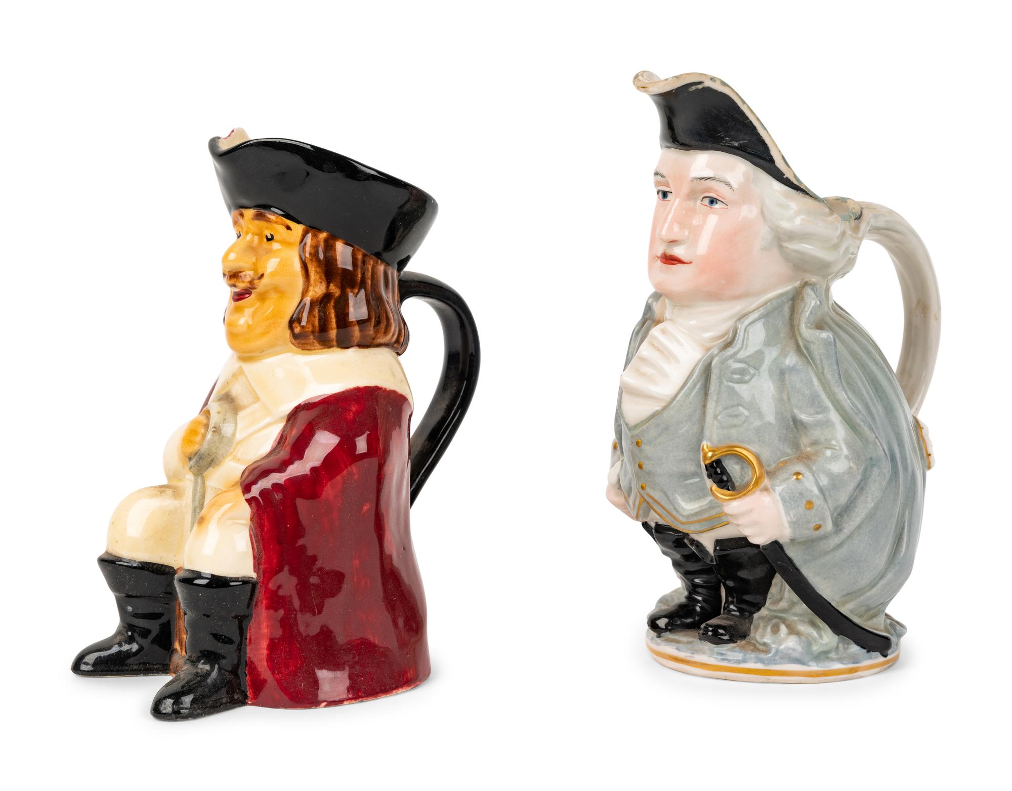 A " George Washington" Character Jug and a "Captain" Character Jug