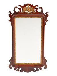 A George III Style Parcel Gilt Mahogany Mirror