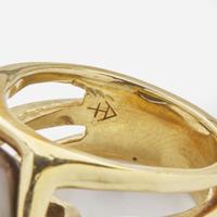 A 14K Yellow Gold and South Sea Black Pearl Ring
