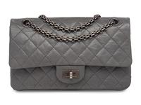 Chanel 2.55 Reissue Flap Bag in Grey Calfskin