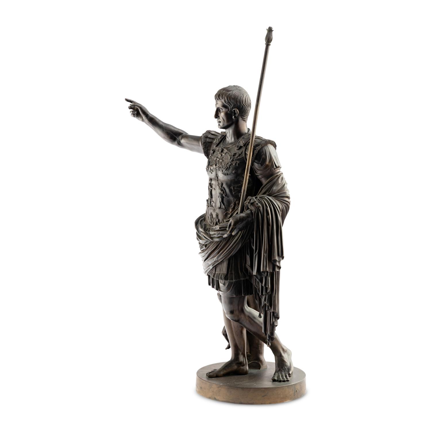 An Italian Bronze Model of Augustus of Prima Porta