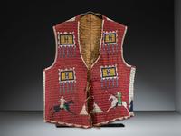 Cheyenne River Sioux Beaded Pictorial Hide Vest
