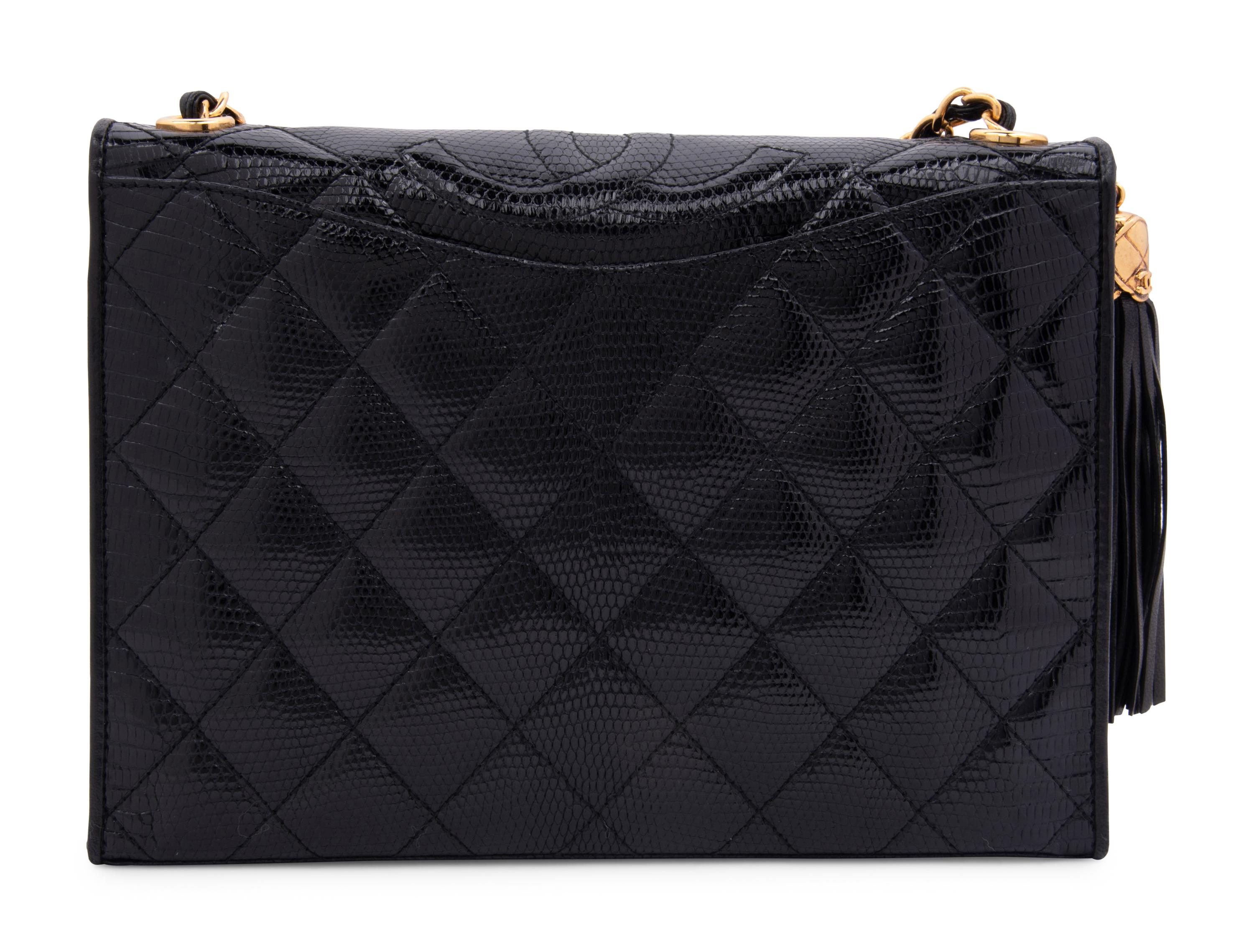 Chanel Quilted Lizard Flap Bag, 1989-91