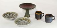 A Group of Five Pottery Articles Height 7 inches. — Harding Black, 1970s/1980s
