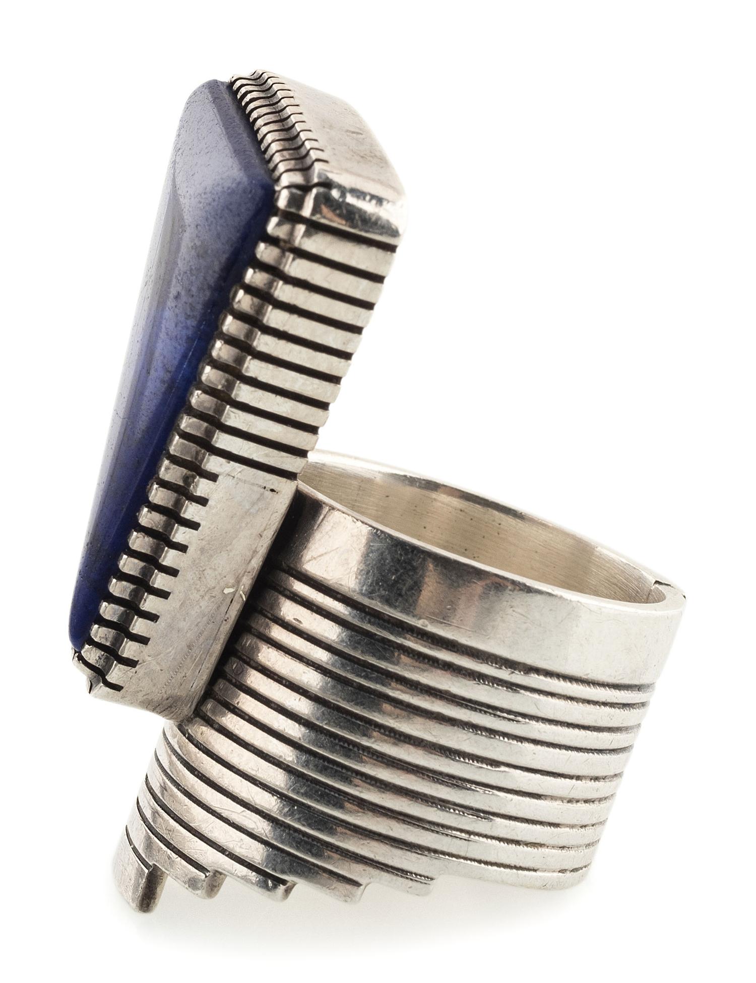 Silver and Lapis Ring