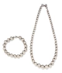 A Collection of Sterling Silver Bead Jewelry, Tiffany & Co., 30.40 dwts.