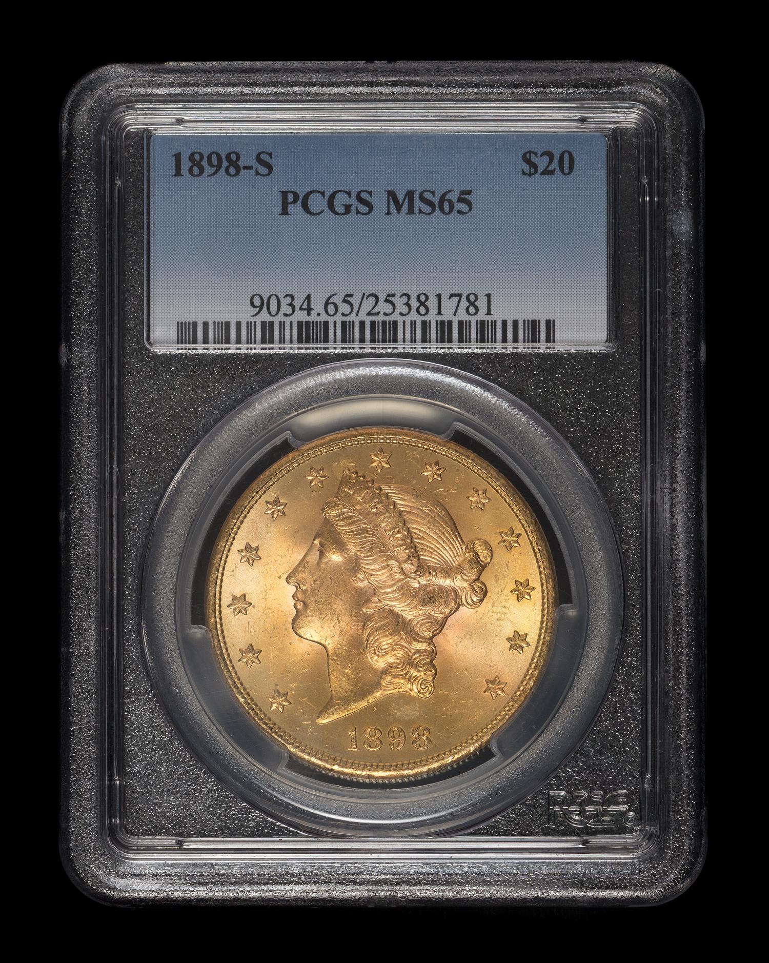 A United States 1898-S Liberty Head $20 Gold Coin