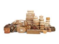 Thirty Three Decorative Woven Boxes