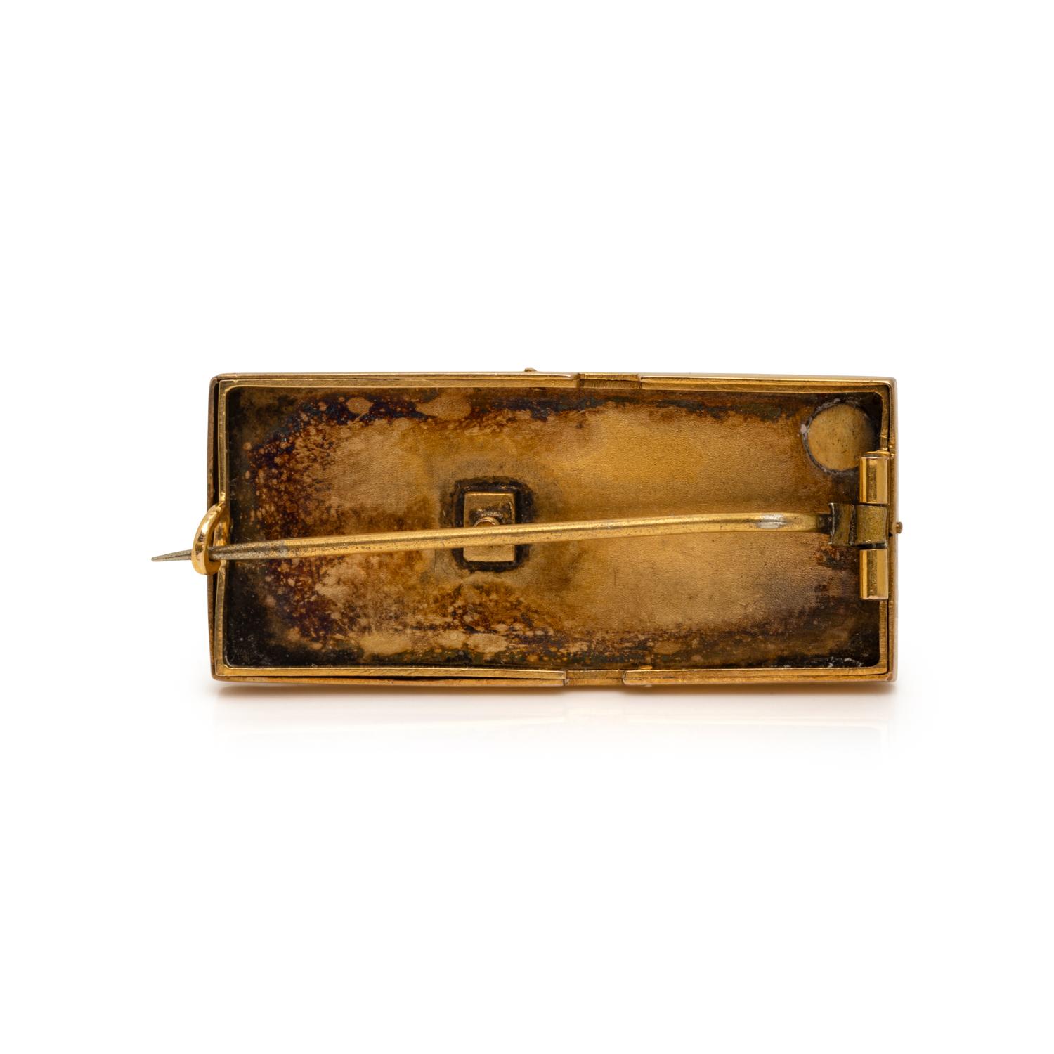 ANTIQUE, GOLD, SILVER, AND DIAMOND ROWING BROOCH