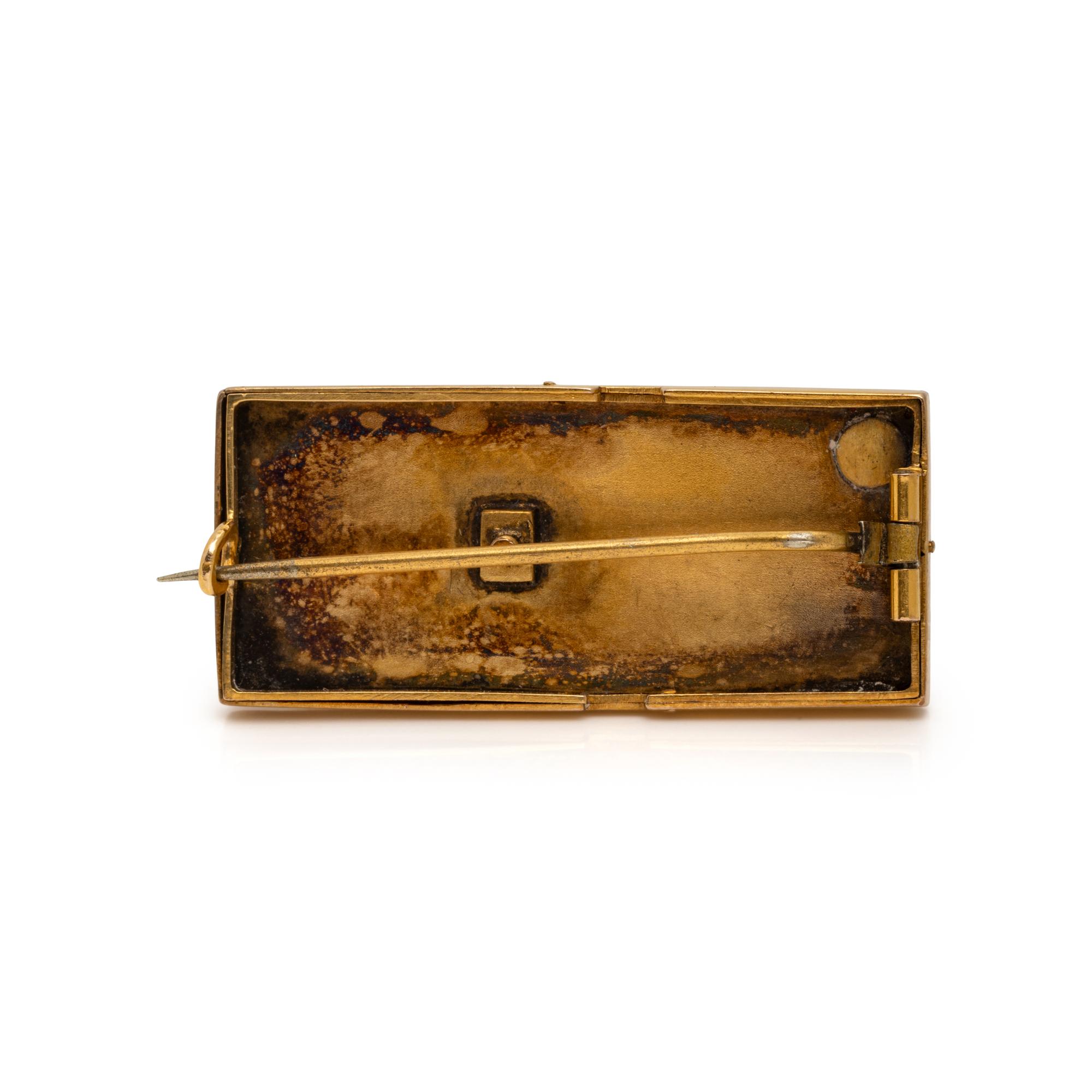 ANTIQUE, GOLD, SILVER, AND DIAMOND ROWING BROOCH