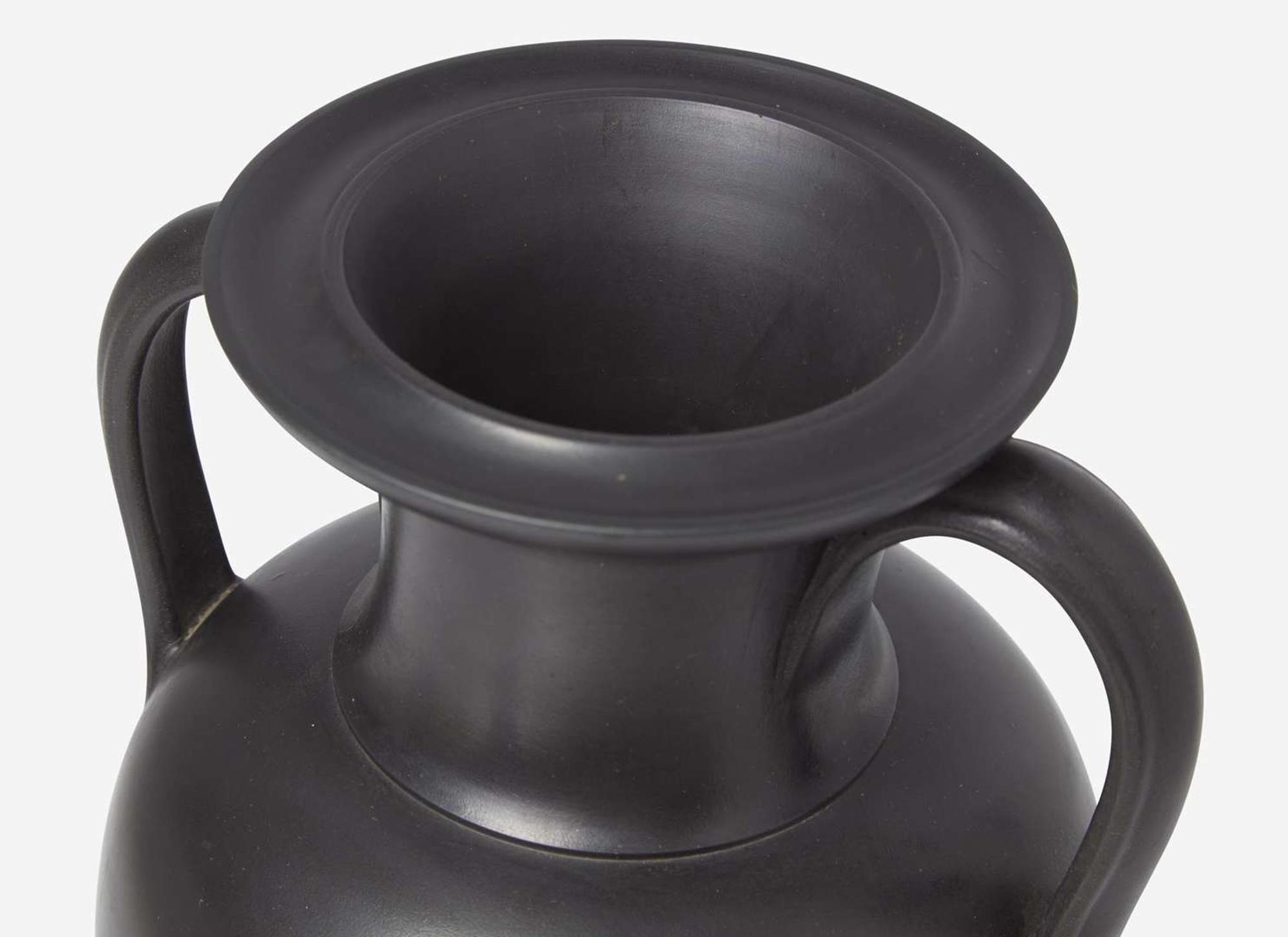 A Large Wedgwood Black Basalt Handled Vase, UK, early 19th century