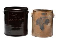 Two Stoneware Crocks