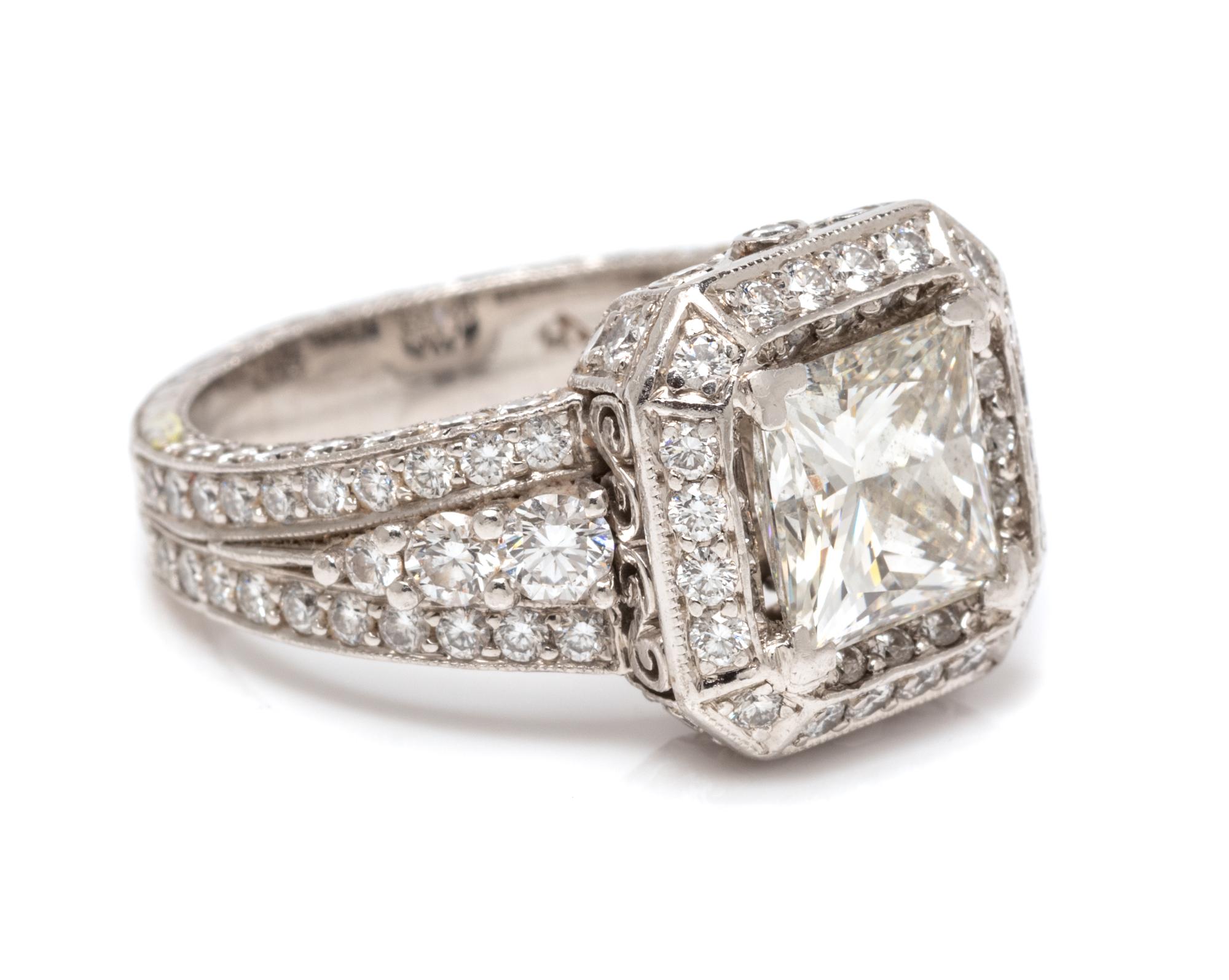 A Platinum and Diamond Ring, Jack Kelege, 9.20 dwts.