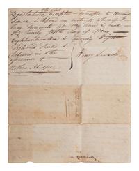 [SLAVERY & ABOLITION]. Manuscript bill of sale for an enslaved girl named Violet. [New York or New Jersey?], 6 May 1828.