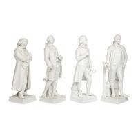 A Group of Four Bisque Porcelain Models of Composers