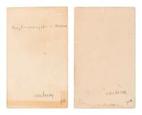 [NATIVE AMERICANS] 2 CDVs of Sioux, incl. Te-Na-Ze-Pa, participant in the 1862 Minnesota Uprising.